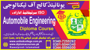 AUTOMOBILE ENGINEERING DIPLOMA COURSE IN SIALKOT PAKISTAN 