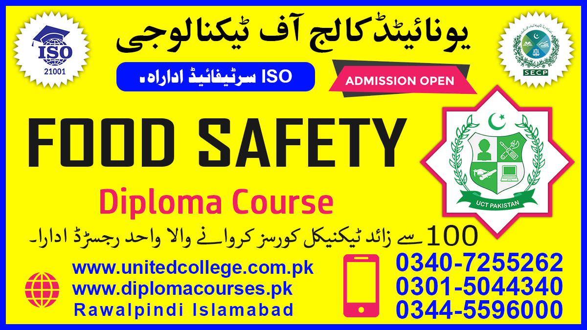 FOOD SAFETY COURSE IN PAKISTAN