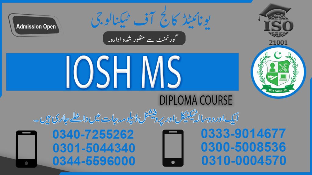 Iosh Ms Course in Quetta 0301-5044340 3 Iosh Ms Course in Quetta